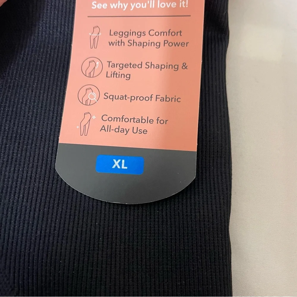 Shapermint Essentials NWT Women’s‎ High Waisted Shaping Leggings - Black Size XL - Picture 4 of 7